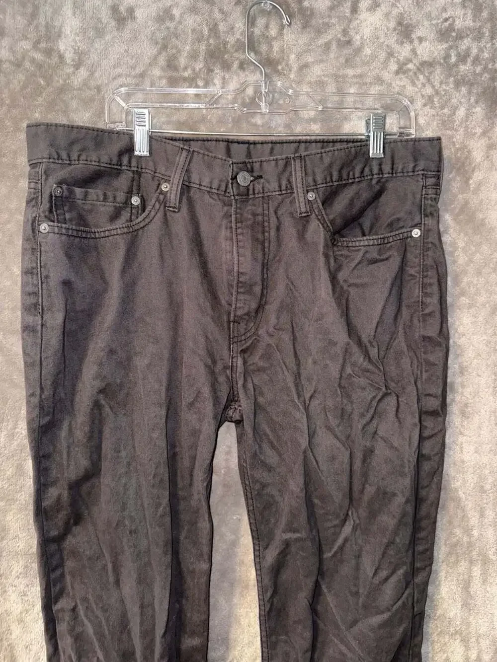 Levi's 514 Straight Fit Men's Charcoal Gray Jeans Size 36x32
